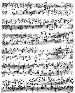 Music Score of Johann Sebastian Bach by German School